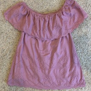 Pink off the shoulder top